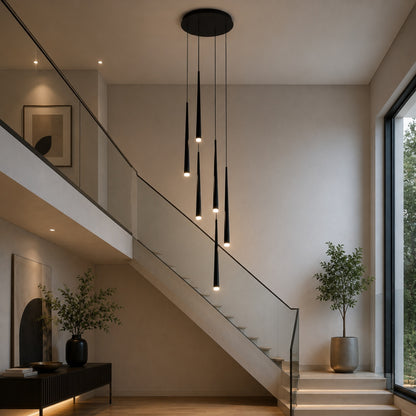 Modern Nordic Flush Mount Ceiling Light Adjustable Iron Acrylic Dimmable LED 6 Heads 18W