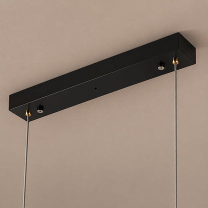 Modern Pendant Light Adjustable Hanging Stainless Steel and Marble LED Fixture for Kitchen Island