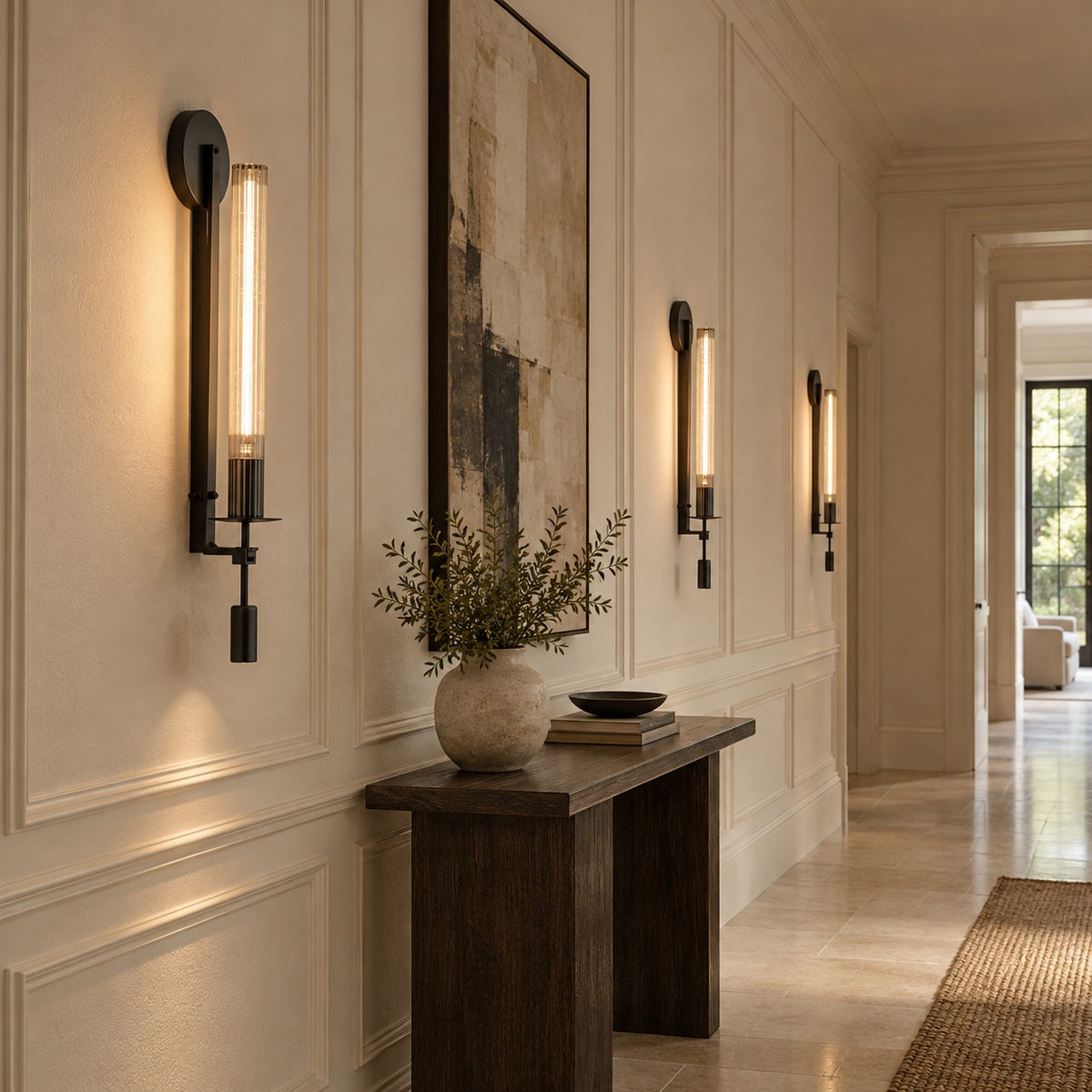 Classic Wall Light Wall Mounted Metal Frame Ambient Lighting Fixture for Indoor Use
