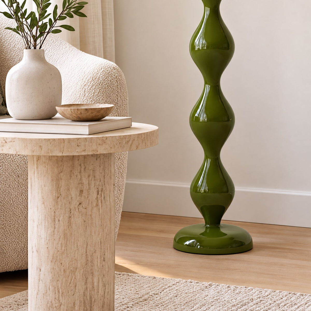Modern Floor Lamp Mushroom Design Resin Construction Dimmable E26 E27 Compatible 59 Inch Height