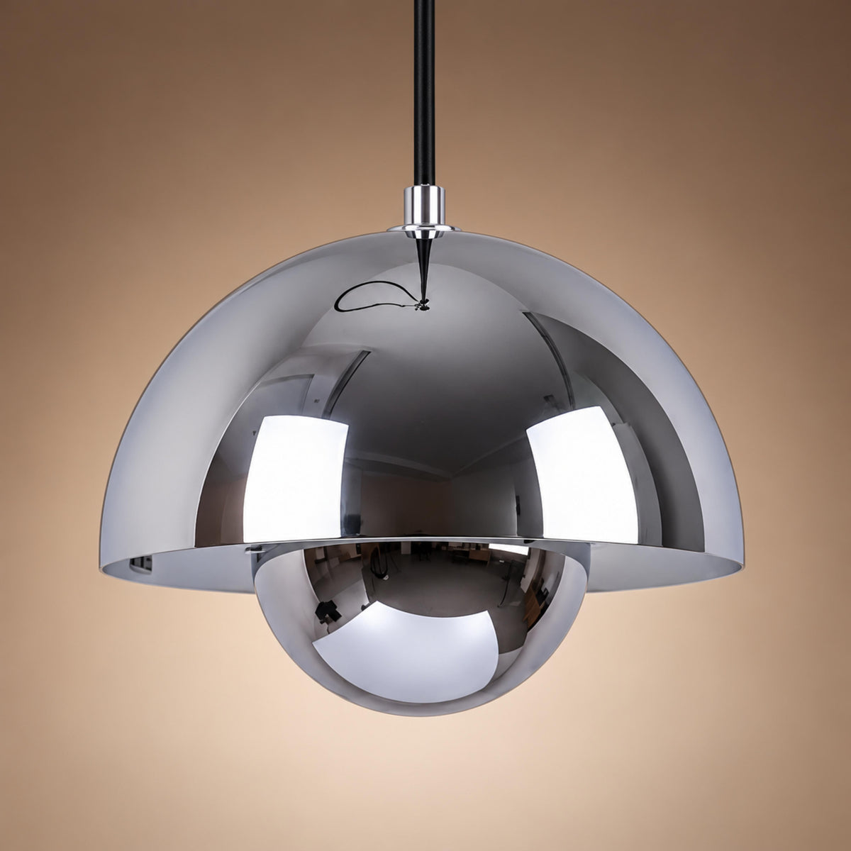 Modern Adjustable Black Pendant Light Hanging Metal LED for Kitchen and Home Lighting