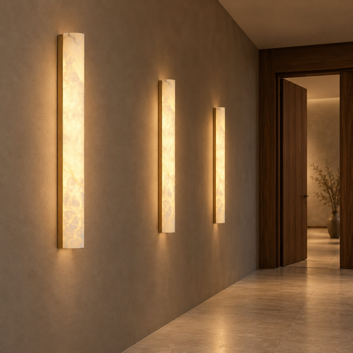 Modern Wall Light Wall Mounted Alabaster Glass LED Indoor Fixture for Elegant Illumination