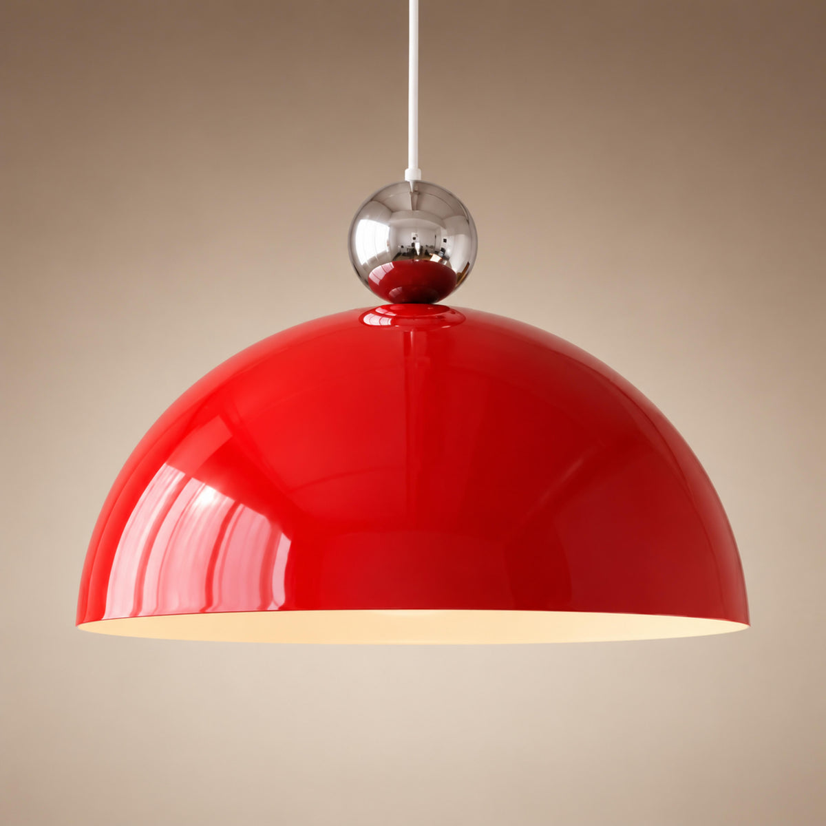 Modern Colorful Glass Pendant Light Adjustable Height LED Hanging Fixture for Kitchen Dining