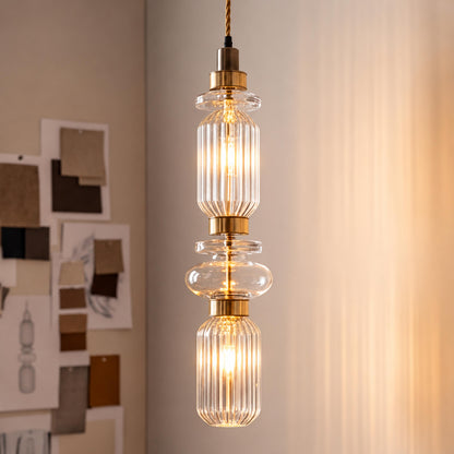 Modern Glass Pendant Lamp Hanging Light Fixture Adjustable LED for Contemporary Spaces