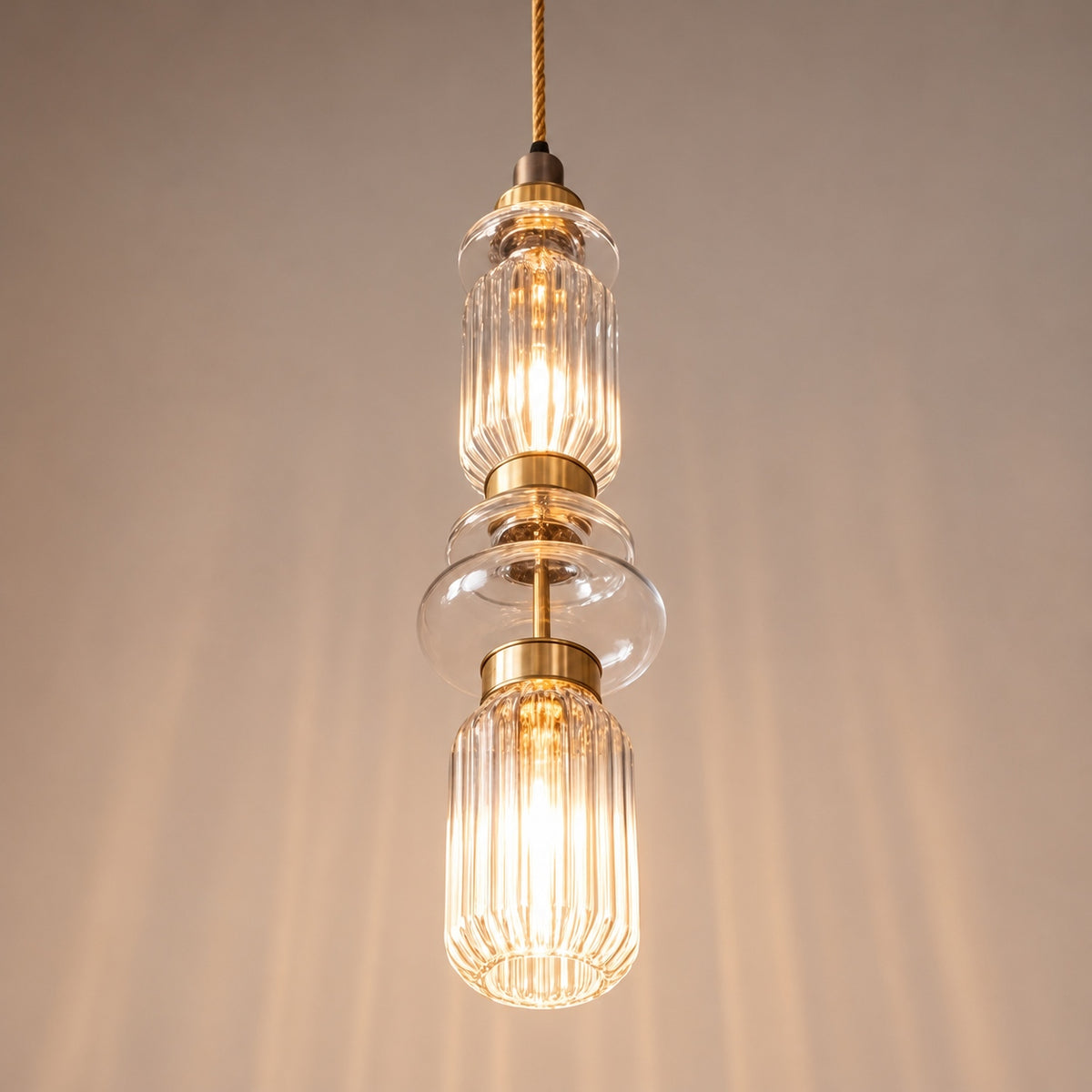 Modern Glass Pendant Lamp Hanging Light Fixture Adjustable LED for Contemporary Spaces