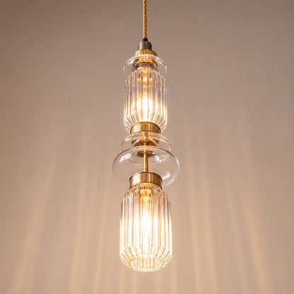Modern Glass Pendant Lamp Hanging Light Fixture Adjustable LED for Contemporary Spaces