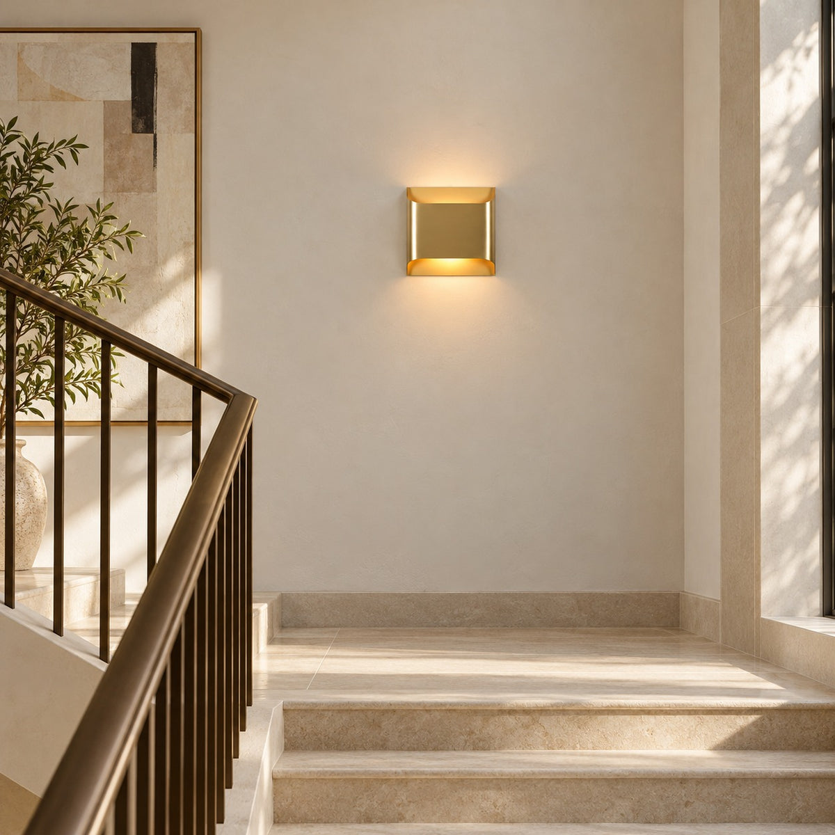 Modern Brass Wall Light Wall Mounted Metal Fixture Adjustable Lighting