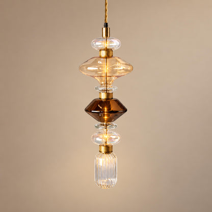 Modern Glass Pendant Lamp Hanging Light Fixture Adjustable LED for Contemporary Spaces