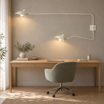 Modern Multi-Arm Wall Sconce Wall Mounted Metal Adjustable LED Wall Lighting Fixture