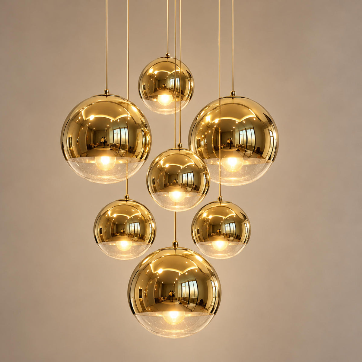 Modern Glass Pendant Light Adjustable Hanging Fixture LED Compatible for Kitchen Lighting