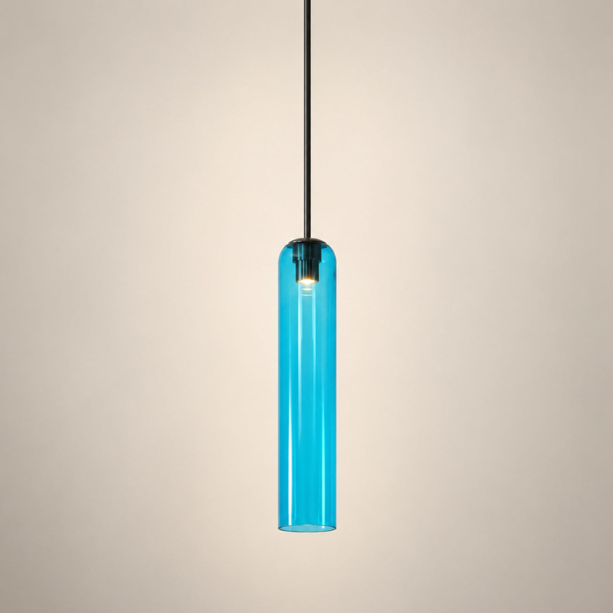 Modern Glass Pendant Lamp Adjustable Height LED Hanging Light for Kitchen Lighting