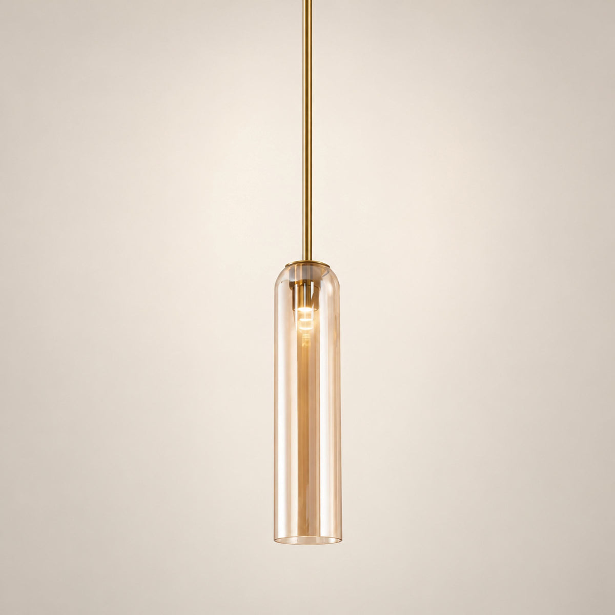 Modern Glass Pendant Lamp Adjustable Height LED Hanging Light for Kitchen Lighting