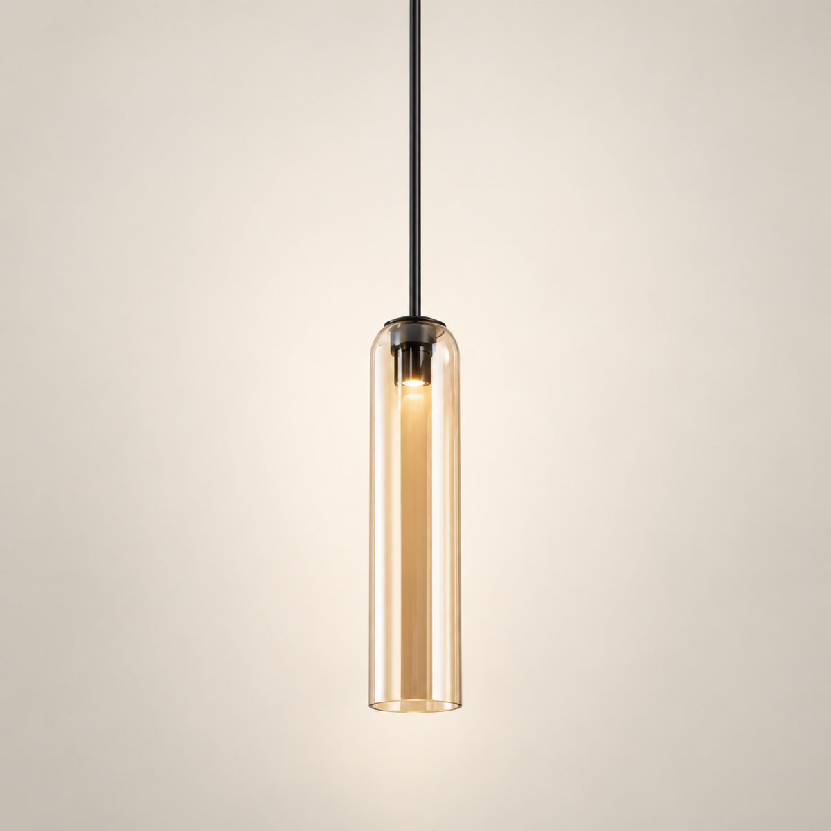 Modern Glass Pendant Lamp Adjustable Height LED Hanging Light for Kitchen Lighting