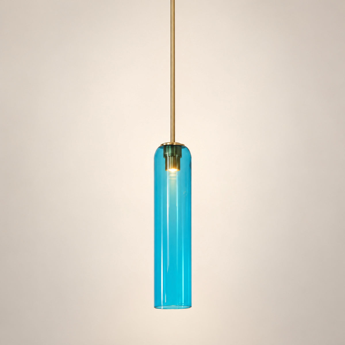 Modern Glass Pendant Lamp Adjustable Height LED Hanging Light for Kitchen Lighting