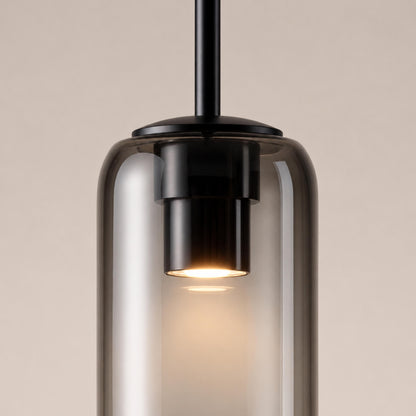 Modern Glass Pendant Lamp Adjustable Height LED Hanging Light for Kitchen Lighting