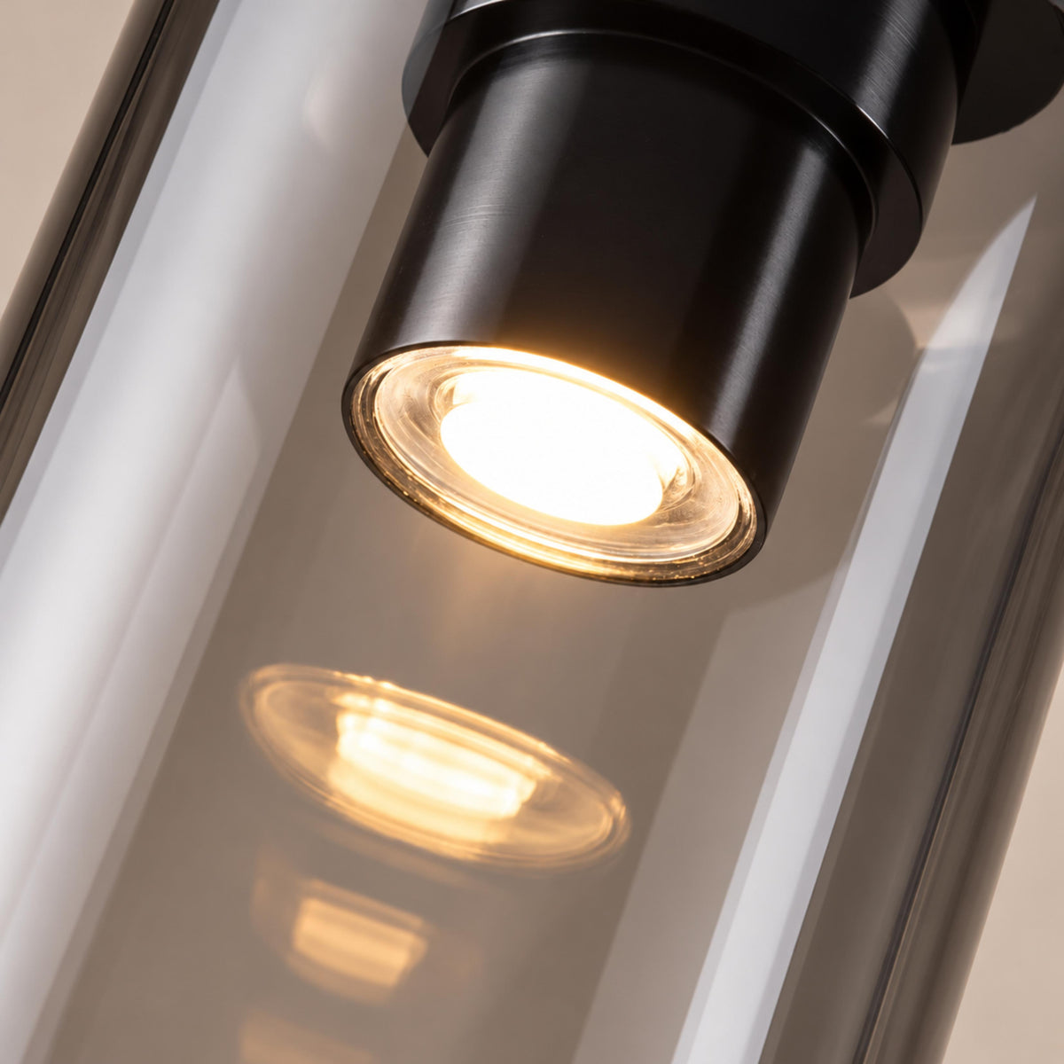 Modern Glass Pendant Lamp Adjustable Height LED Hanging Light for Kitchen Lighting