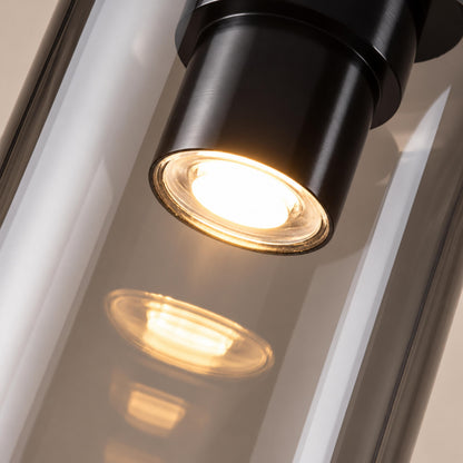 Modern Glass Pendant Lamp Adjustable Height LED Hanging Light for Kitchen Lighting