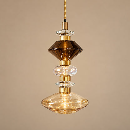 Modern Glass Pendant Lamp Hanging Light Fixture Adjustable LED for Contemporary Spaces