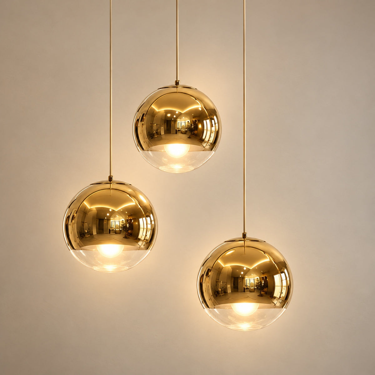 Modern Glass Pendant Light Adjustable Hanging Fixture LED Compatible for Kitchen Lighting