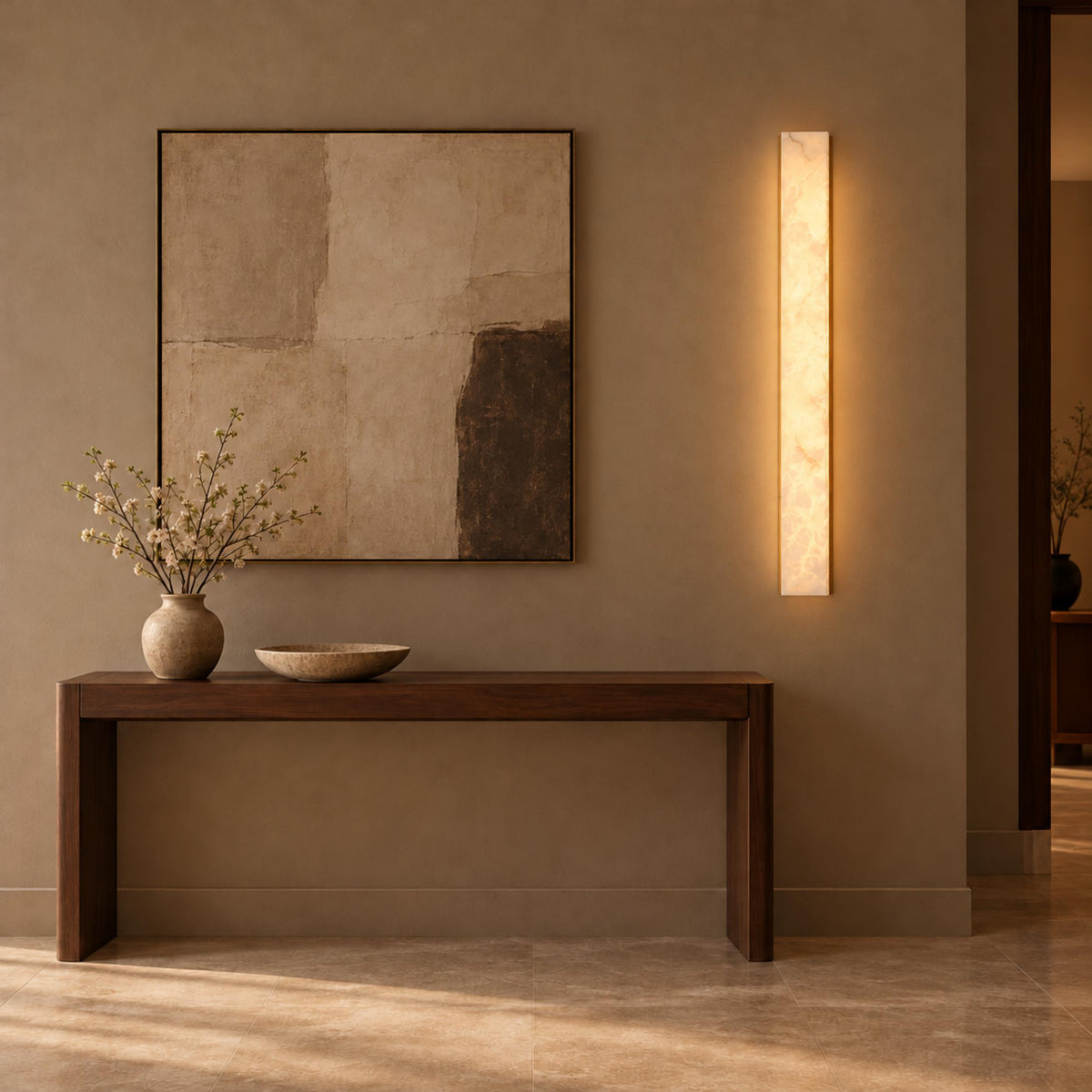 Modern Wall Light Wall Mounted Alabaster Glass LED Indoor Fixture for Elegant Illumination
