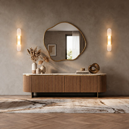 Modern Oblong Wall Sconce Wall Mounted Alabaster Shade LED Wall Light Fixture