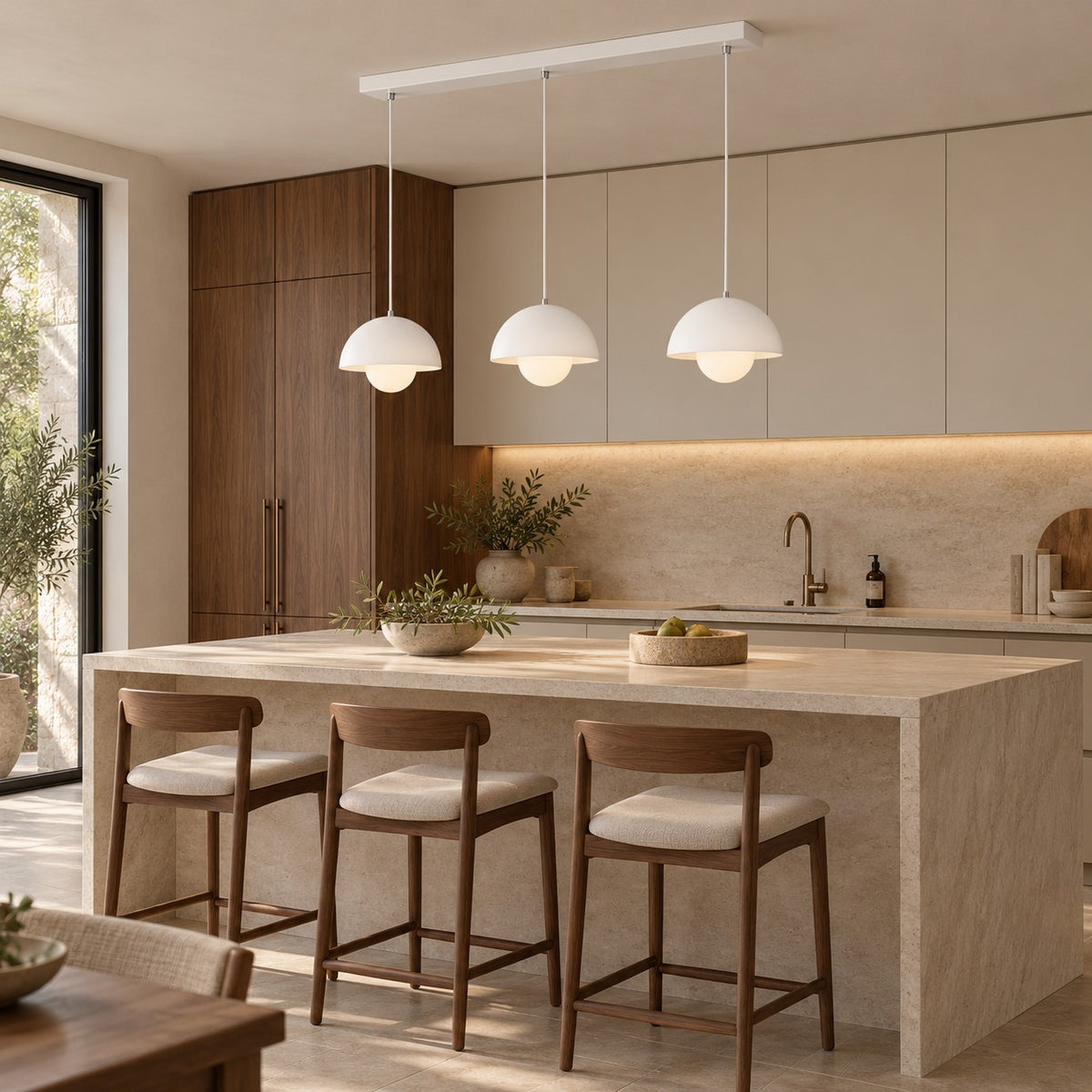 Modern Adjustable Black Pendant Light Hanging Metal LED for Kitchen and Home Lighting
