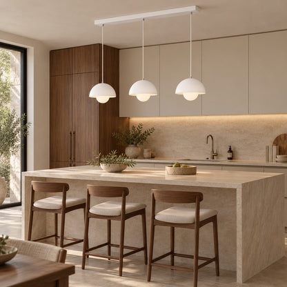 Modern Adjustable Black Pendant Light Hanging Metal LED for Kitchen and Home Lighting