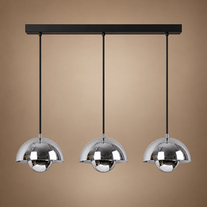 Modern Adjustable Black Pendant Light Hanging Metal LED for Kitchen and Home Lighting