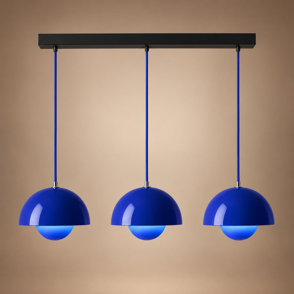 Modern Adjustable Black Pendant Light Hanging Metal LED for Kitchen and Home Lighting