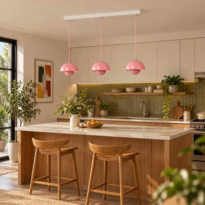 Modern Adjustable Black Pendant Light Hanging Metal LED for Kitchen and Home Lighting