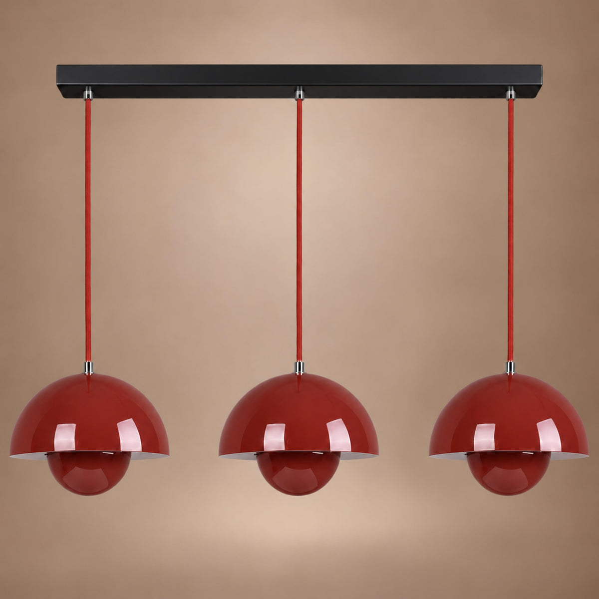 Modern Adjustable Black Pendant Light Hanging Metal LED for Kitchen and Home Lighting