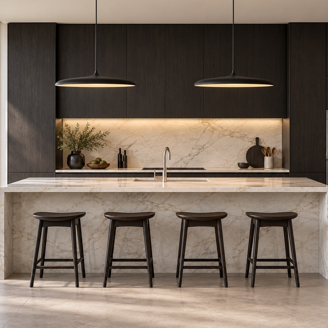 Modern Glass Pendant Lamp Hanging Light Adjustable LED Fixture for Kitchen Pendant Lighting