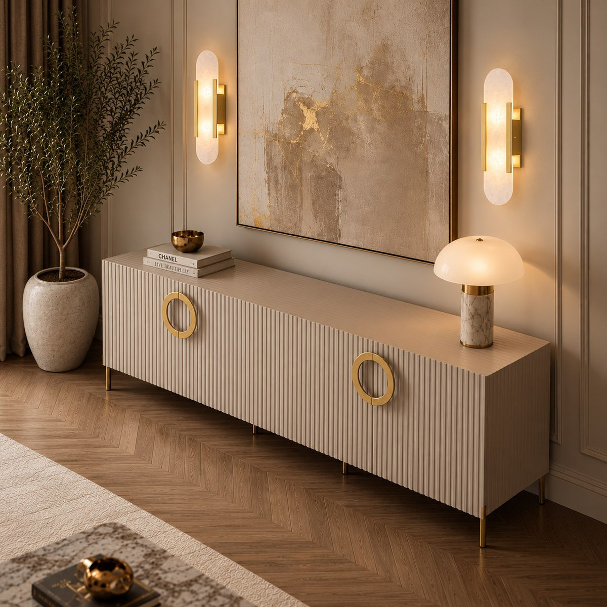 Modern Oblong Wall Sconce Wall Mounted Alabaster Shade LED Wall Light Fixture