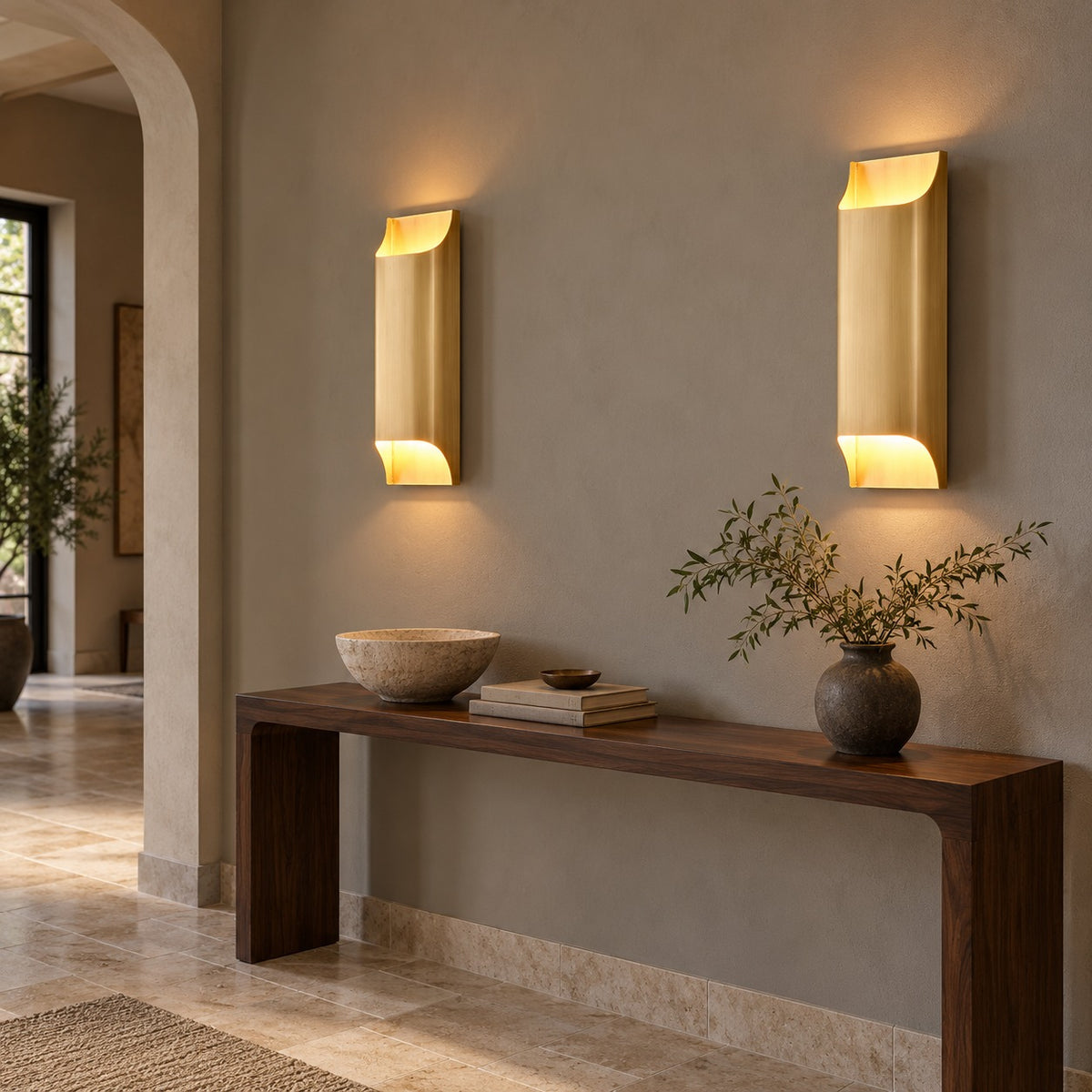 Modern Brass Wall Light Wall Mounted Metal Fixture Adjustable Lighting