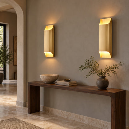 Modern Brass Wall Light Wall Mounted Metal Fixture Adjustable Lighting
