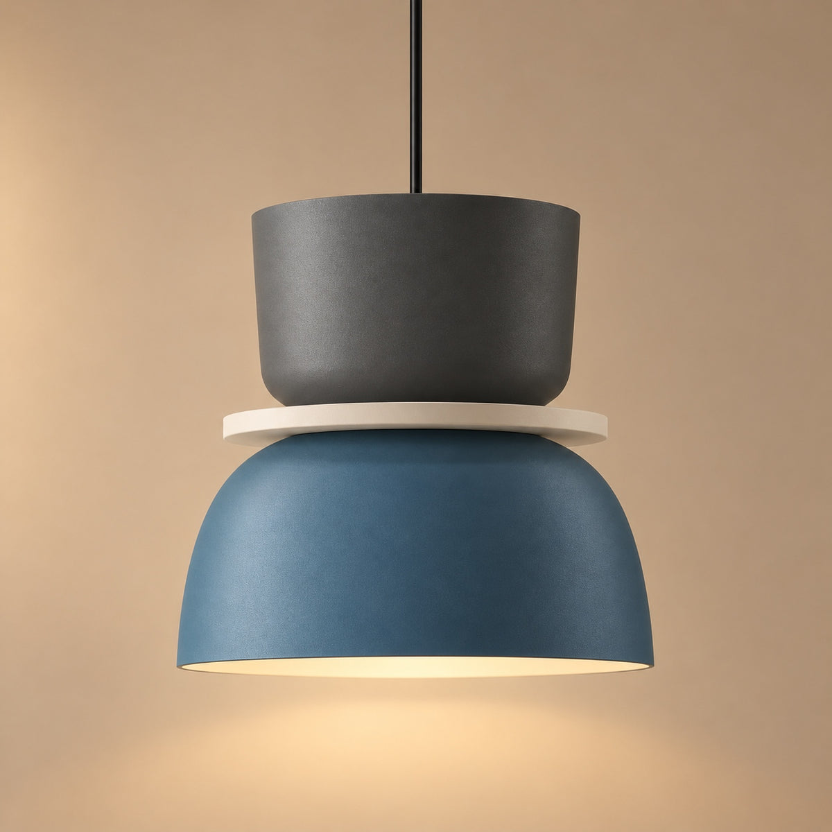 Modern Black Pendant Light Adjustable Metal Shade LED Pendant Lighting for Kitchen Island
