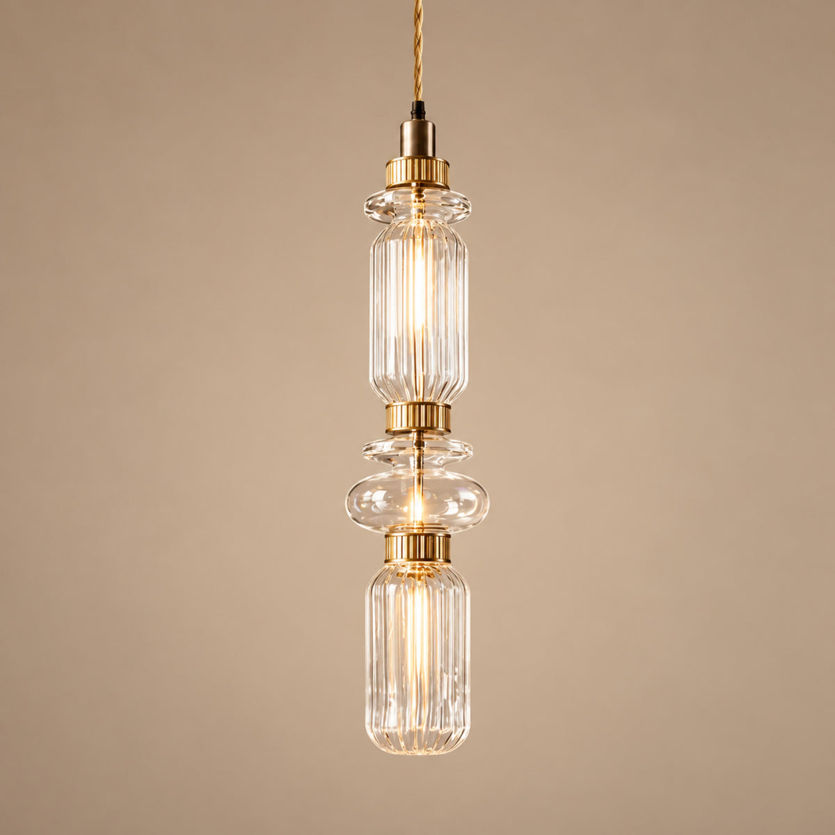 Modern Glass Pendant Lamp Hanging Light Fixture Adjustable LED for Contemporary Spaces