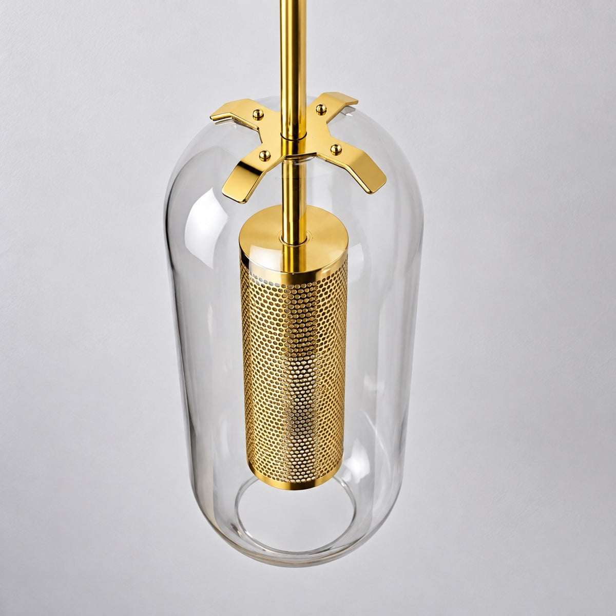 Modern Wall Light Wall Mounted Metal Frame Glass Shade LED Fixture for Ambiance