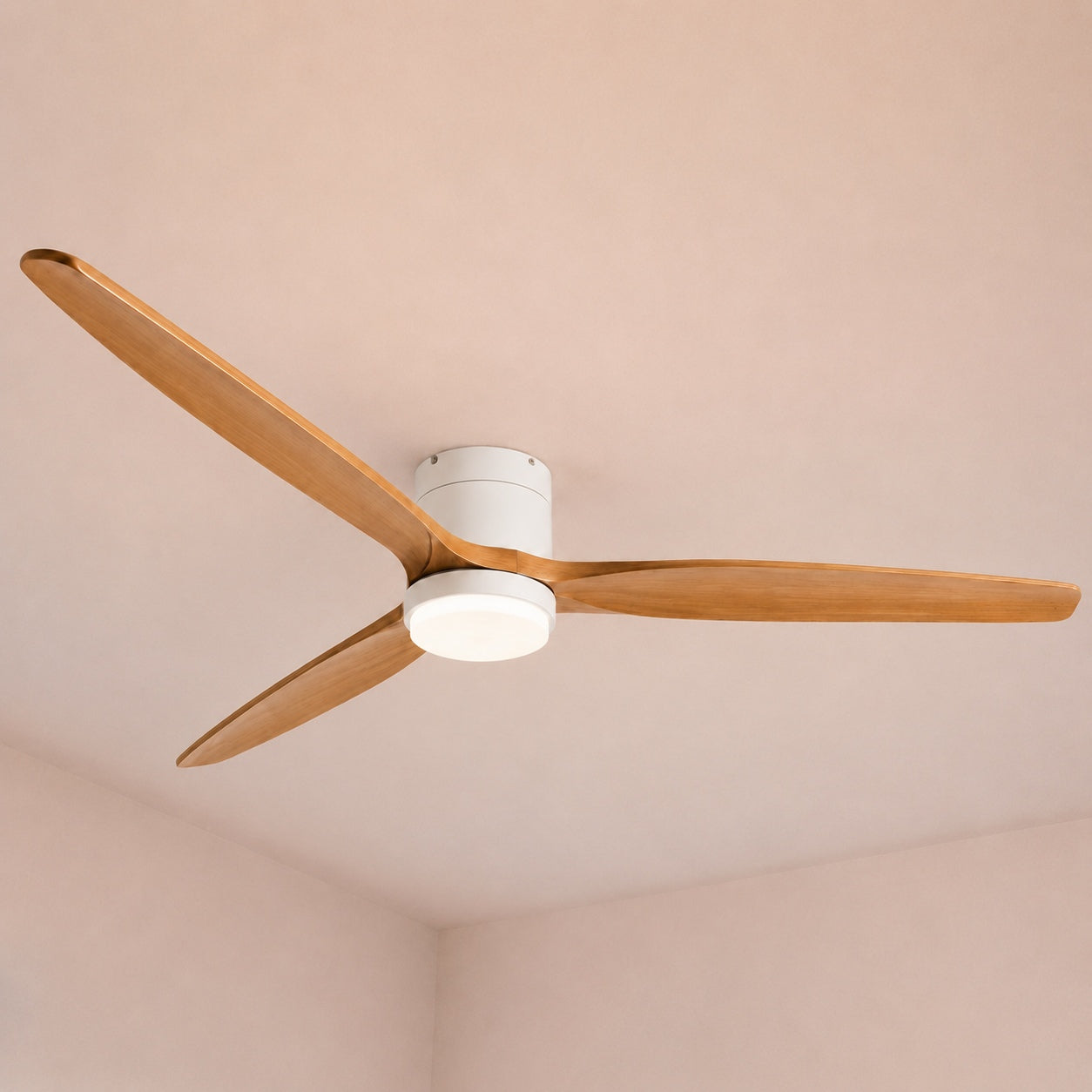 Modern Ceiling Fan with Lights Remote Control Wood Blades 6-Speed DC Motor Energy Efficient LED