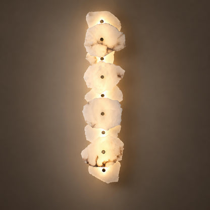 Modern Wall Light Wall Mounted Alabaster Shade Ambient Illumination Fixture