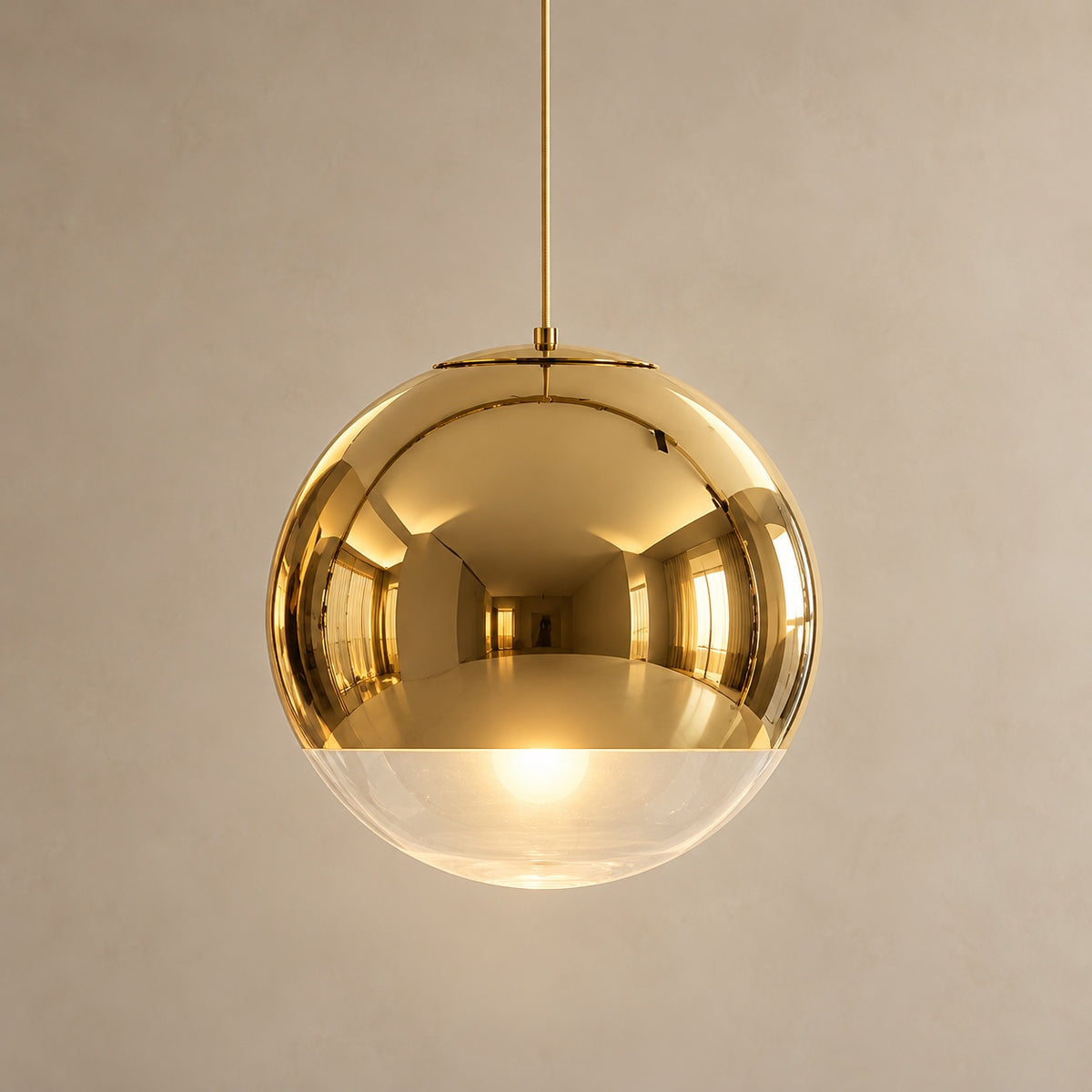 Modern Glass Pendant Light Adjustable Hanging Fixture LED Compatible for Kitchen Lighting