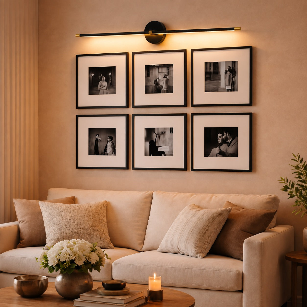 Modern Wall Sconce Light Adjustable Linear Metal LED with Warm and Cool Light Options