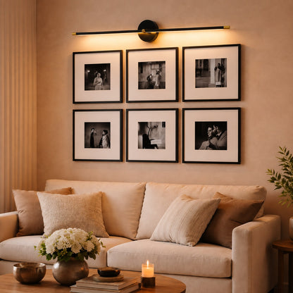 Modern Wall Sconce Light Adjustable Linear Metal LED with Warm and Cool Light Options