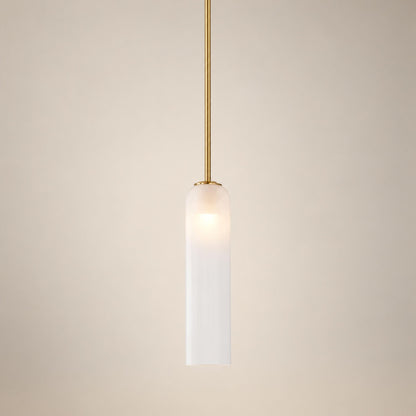 Modern Glass Pendant Lamp Adjustable Height LED Hanging Light for Kitchen Lighting