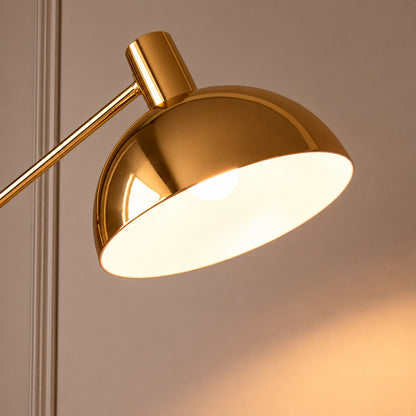 Modern Gold Floor Lamp Adjustable Metal Standing Lamp Dimmable E26 Compatible 70.8 Inch