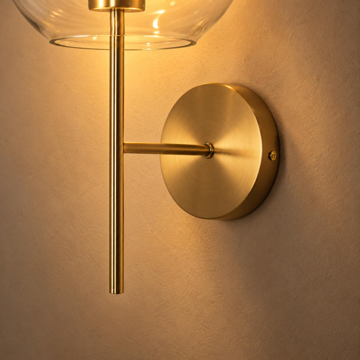 Modern Glass Wall Light Wall Mounted Metal Frame LED Sconce for Indoor Illumination