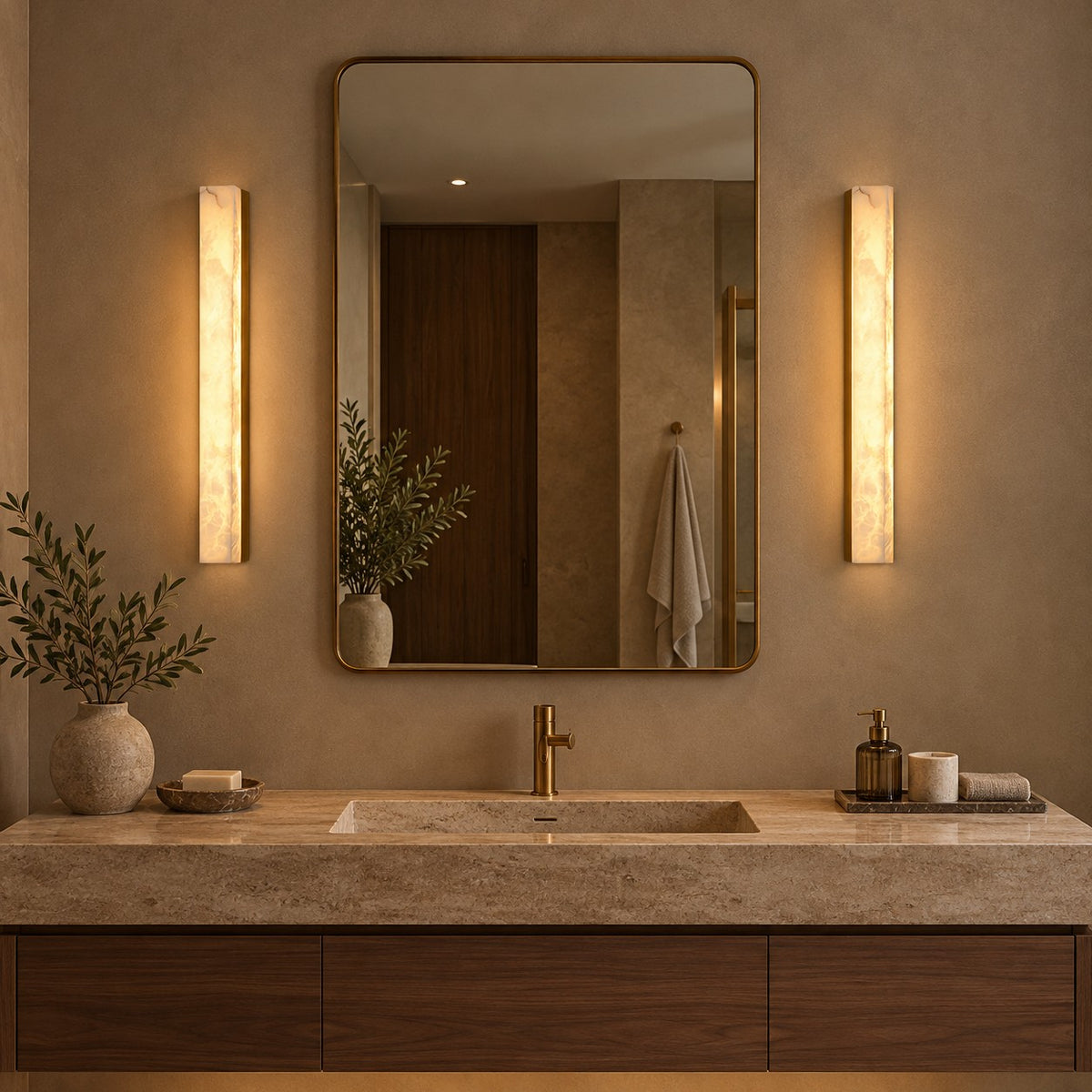 Modern Wall Light Wall Mounted Alabaster Glass LED Indoor Fixture for Elegant Illumination