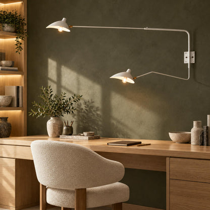 Modern Multi-Arm Wall Sconce Wall Mounted Metal Adjustable LED Wall Lighting Fixture