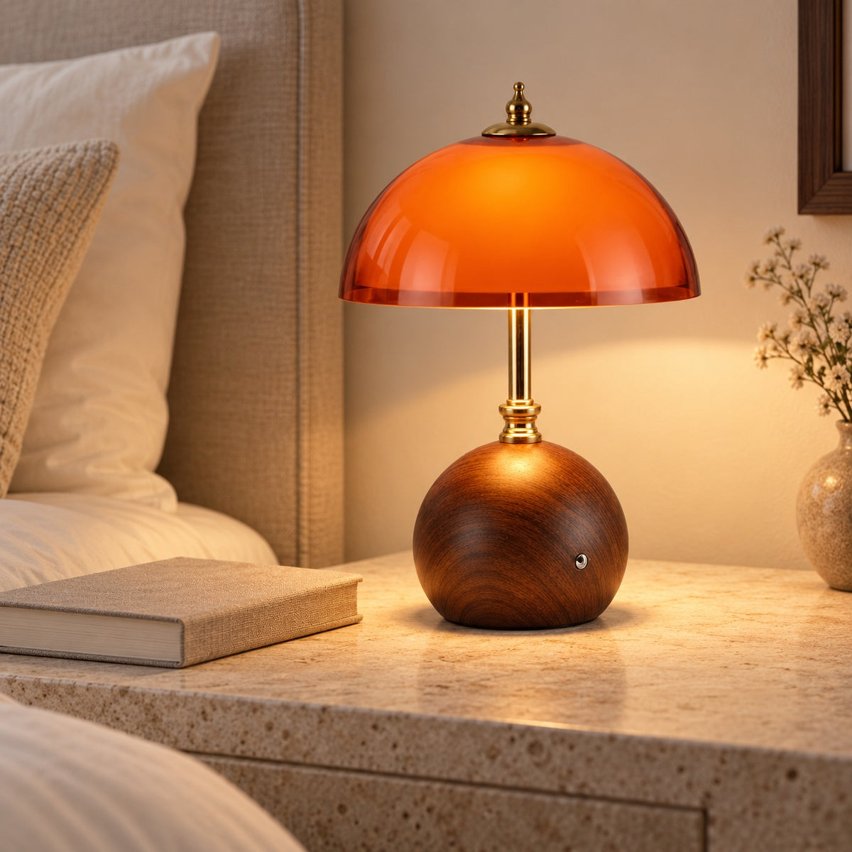 Modern Rechargeable LED Table Lamp Cordless Adjustable Brightness Metal Portable Design