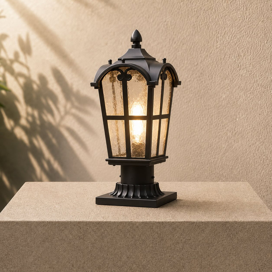 Modern Outdoor Wall Light Dimmable Iron Metal Clear Glass Shade for Garden and Outside Use